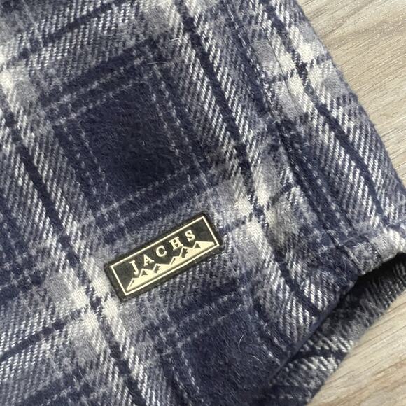 Jachs Plaid Flannel Quilted Lining Shacket Wool Blend Western Country - Picture 4 of 7